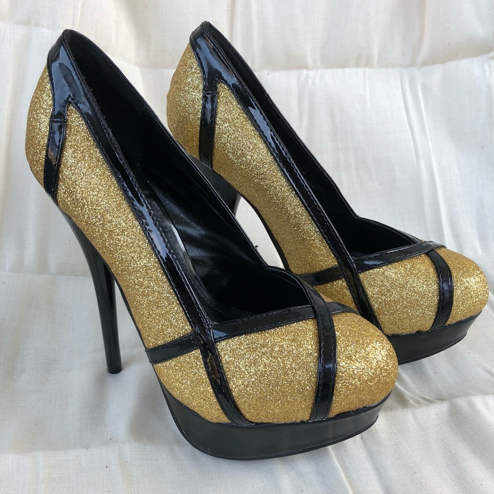 Women’s Gold Stiletto Heels